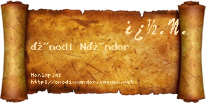 Ónodi Nándor névjegykártya