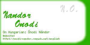 nandor onodi business card