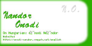 nandor onodi business card